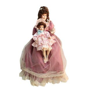 Paradise Galleries Timeless Love Tender Moments Set Porcelain Sitting Doll 1999